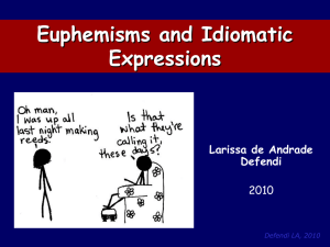 Euphemisms and Idiomatic Expressions