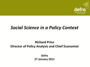 Social science in a policy context