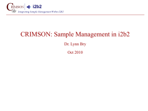 CRIMSON: Sample Management in i2b2