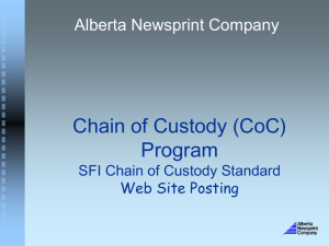 SFI Presentation - Alberta Newsprint Company