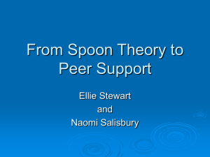 From Spoon Theory to Peer Support - Scottish Personality Disorder