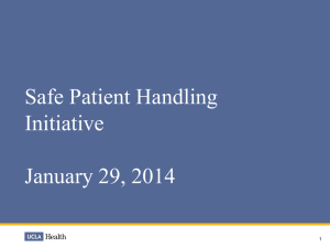 Safe Patient Handling Initiative - UCLA Health
