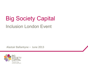 Big Society Capital presentation