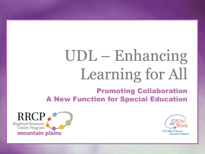 UDL – Enhancing Learning for All
