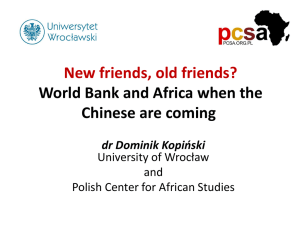 New friends, old friends? World Bank and Africa when the Chinese