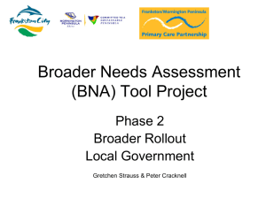 Broader Needs Assessment (BNA) Tool Project