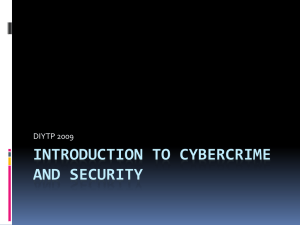Introduction to Cybercrime and Security - IGRE