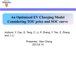 An Optimized EV Charging Model Considering TOU price and SOC