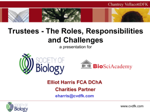 Trustees, the roles, responsibilities and challenges