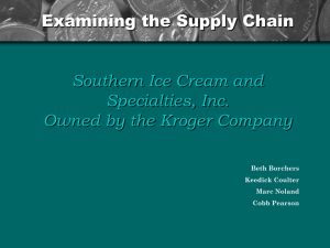 Examining the Supply Chain: Southern Ice Cream and Specialties