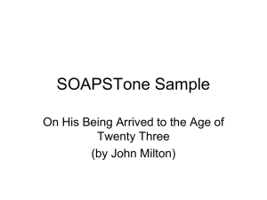 SOAPSTone Sample