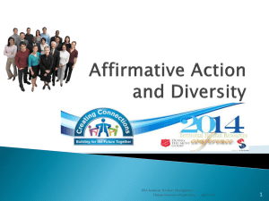 Affirmative Action and Diversity