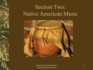 Lecture Three: Native American Music
