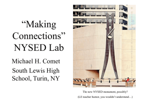 “Making Connections” NYSED Lab