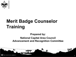 Merit Badge Counselor Training 2012