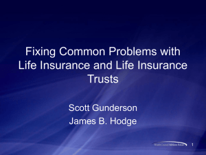 Fixing Common Problems with Life Insurance and Life Insurance