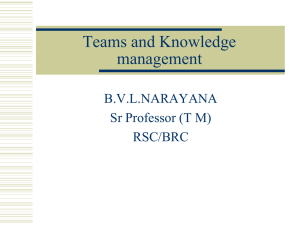 Teams and Knowledge management