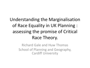 Understanding the Marginalisation of Race Equality in UK Planning