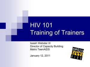 HIV 101 Training of Trainers