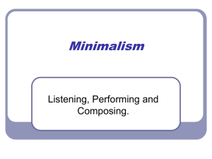 Minimalism - Musical Meanderings