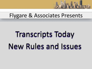 Transcript Stretching - Roger G. Flygare & Associates, Inc.