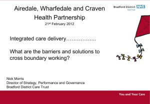 What are the barriers and solutions to cross boundary working?
