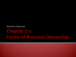 three forms of business ownership
