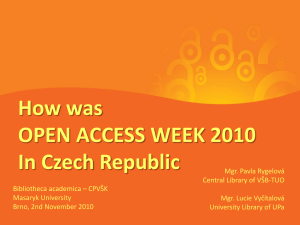 How was OPEN ACCESS WEEK 2010 In Czech Republic