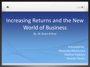 Increasing Returns and the New World of Business