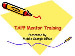 TAPP Mentor PowerPoint