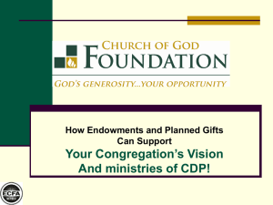 Endowment Presentation by Kirk Bookout