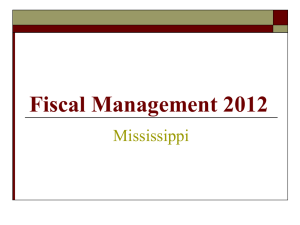 December 3, 2012: Fiscal Management