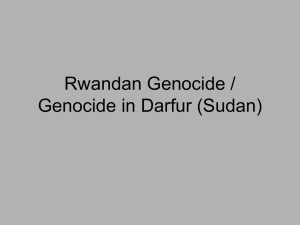 Genocide in Rwanda and Darfur