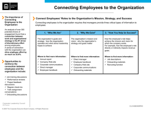 Connecting Employees to the Organization