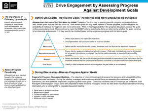 Drive Engagement by Assessing Progress Against Development