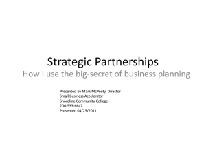 Strategic Partnerships Presentation