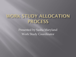 Work Study Allocation Process
