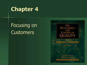 Focusing on Customers