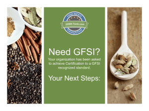 Need GFSI? Your organization has been asked to