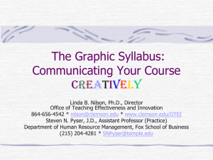 The Graphic Syllabus - Fox School of Business