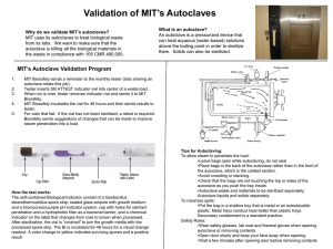 Autoclave validation poster - EHS