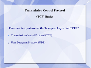Chapter 10 Transmission Control Protocol (TCP) Basics