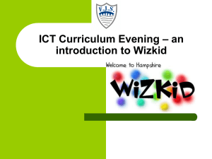 Wizkid Curriculum Evening Powerpoint