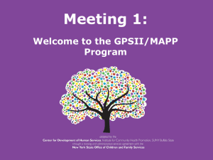 GPSII/MAPP Leader`s Guide: Meetings 1–10 PPT
