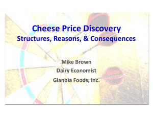 The Role of the CME in Cheese Price Discovery