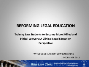 Reforming Legal Education Presentation