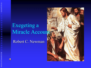 Exegeting a Miracle Account