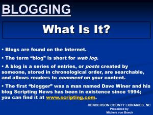 Blogging-Introduction