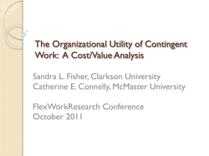 The Organizational Utility of Contingent Work: A Cost