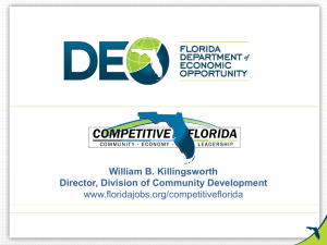 William Killingsworth Department of Economic Opportunity (DEO)